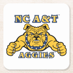 Porta-copo De Papel Quadrado Agências A&T NC Aggie Bulldog