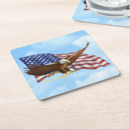 Porta-copo De Papel Quadrado Águia americana americana