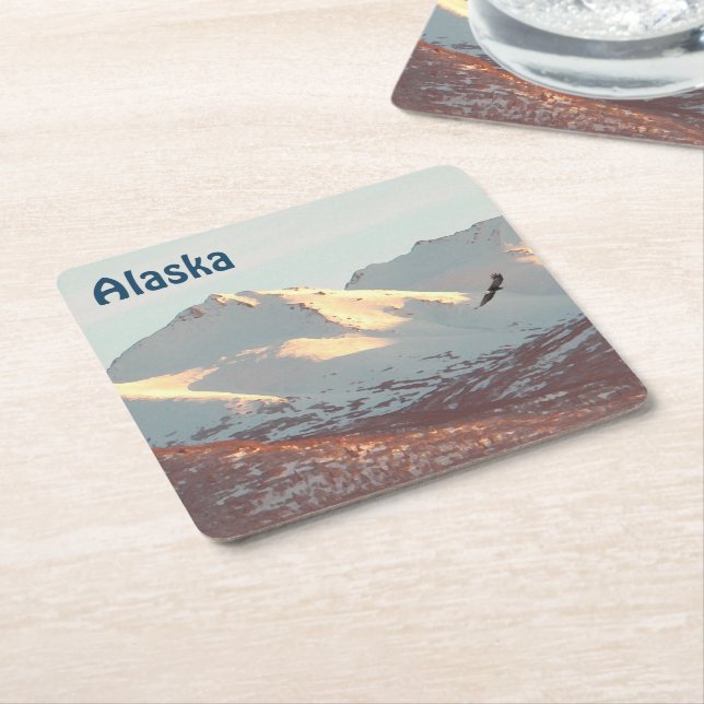 Porta-copo De Papel Quadrado águia-de-inverno (Inclinado)