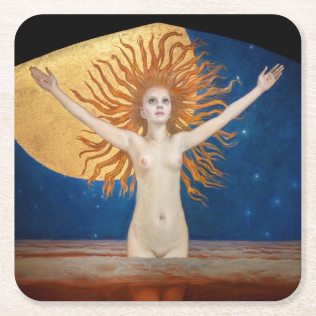 Porta-copo De Papel Quadrado Akseli Gallen-Kallela - Ad Astra (Frente)