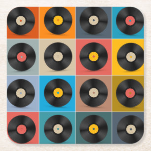Porta-copo De Papel Quadrado Álbum,Vinyl Record,Music Poster