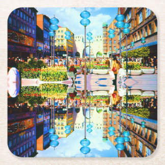 Porta-copo De Papel Quadrado Alemanha Antiga Portão da Cidade de Munique Karist