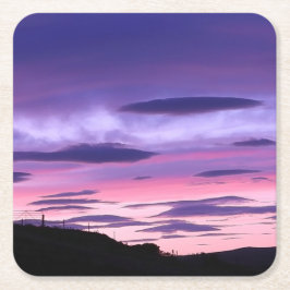 Porta-copo De Papel Quadrado Alienígena Invasão Porta copos Sunset