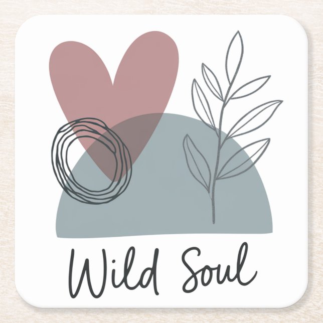 Porta-copo De Papel Quadrado Alma Selvagem (Frente)