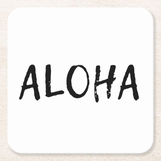 Porta-copo De Papel Quadrado Aloha (Frente)
