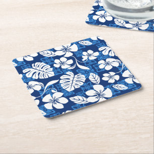 PORTA-COPO DE PAPEL QUADRADO ALOHA SEXTA-FEIRA (AZUL)