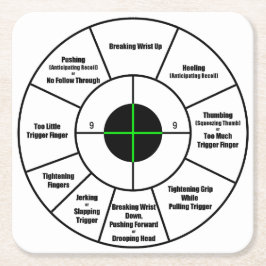 Porta-copo De Papel Quadrado Alvo do treinamento