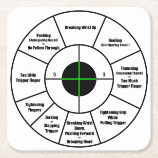 Porta-copo De Papel Quadrado Alvo do treinamento