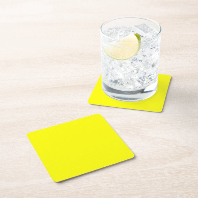 Porta-copo De Papel Quadrado Amarelo (Insitu)