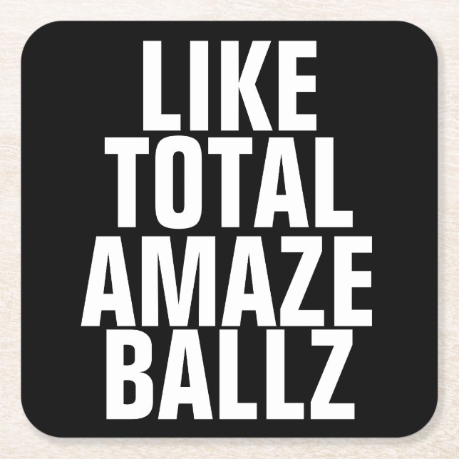 Porta-copo De Papel Quadrado Amaze Ballz (Frente)