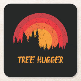 Porta-copo De Papel Quadrado Ambientalista Tríplice Hugger