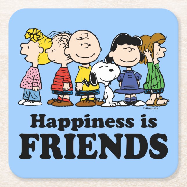 Porta-copo De Papel Quadrado Amendoins | Gangue De Amendoins Juntos (Frente)