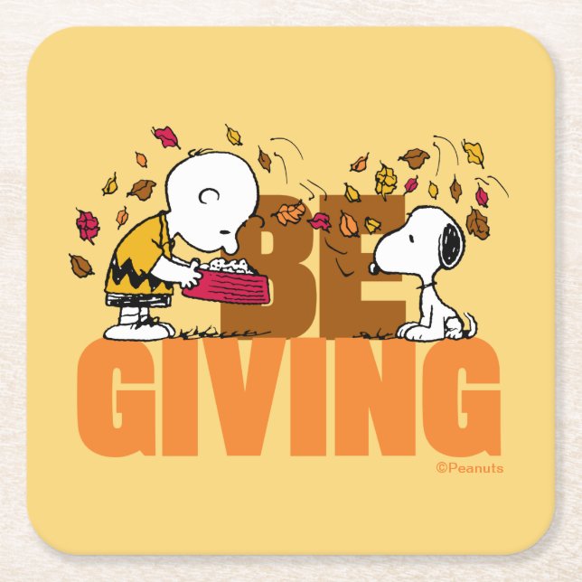 Porta-copo De Papel Quadrado Amendoins | Seja Doador (Frente)