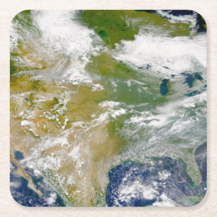 Porta-copo De Papel Quadrado América Do Norte Com Fumaça Visível Em Locais.