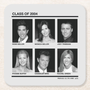 Porta-copo De Papel Quadrado AMIGOS™ Classe de 2004