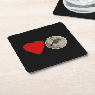 Porta-copo De Papel Quadrado Amor Curry Verde Tailandês.. Comida da rua Tailând