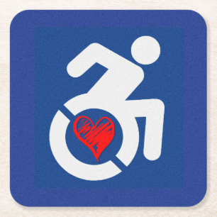 Porta-copo De Papel Quadrado Amor Deficientes
