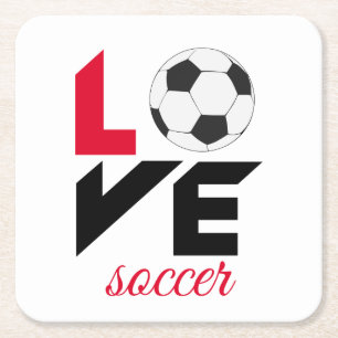 Porta-copo De Papel Quadrado Amor futebol
