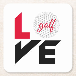 Porta-copo De Papel Quadrado Amor golfe