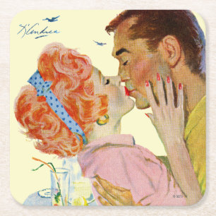 Porta-copo De Papel Quadrado Amor-Golpeado