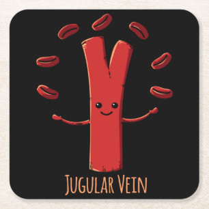 Porta-copo De Papel Quadrado Anatomia Veia Jugular Enfermeira Médico Estudante