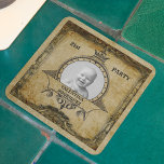 Porta-copo De Papel Quadrado aniversário de 21 anos Vintage Retro Monograma Fot<br><div class="desc">Mostre o seu aniversário de 21 anos de marco com esta porta copos retrorreflectora vintage. Criado a partir de portas copos de papel quadrado, nosso design é impresso em um lado e apresenta um aspecto antigo distinto. Personalize-o com seu nome para torná-lo exclusivamente seu e adicione um toque de eterno...</div>