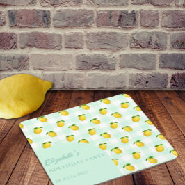 Porta-copo De Papel Quadrado Aniversário de Verão com Limão Cítrico