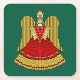 Porta-copo De Papel Quadrado Anjo de Natal de Nuremberga