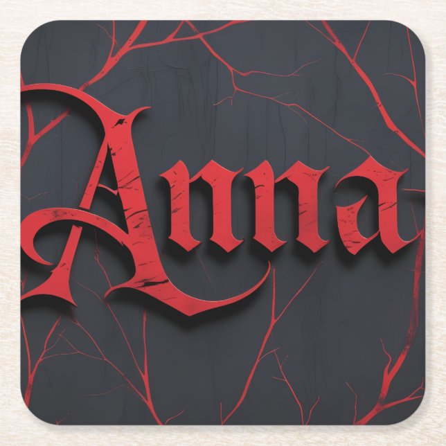 Porta-copo De Papel Quadrado Anna In Gothic (Frente)