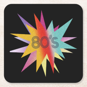 Porta-copo De Papel Quadrado anos 80 Starburst