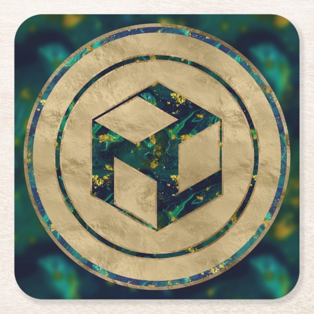 Porta-copo De Papel Quadrado Antahkarana masculino - Yang Antahkarana (Frente)