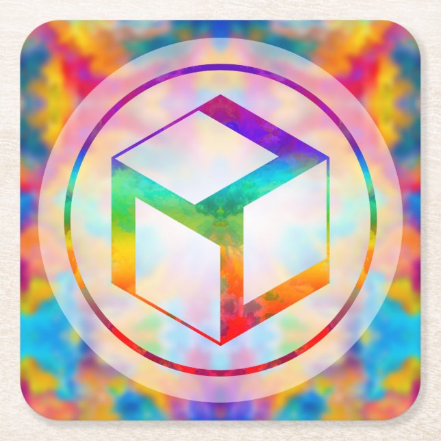 Porta-copo De Papel Quadrado Antahkarana - Yin fêmeas Antahkarana (Frente)