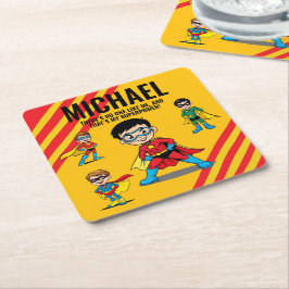 PORTA-COPO DE PAPEL QUADRADO ANTI-STRESS KIDS HERO SUPERHERO POWER TEAM
