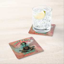 Porta-copo De Papel Quadrado Apenas relaxe, nós viemos em paz