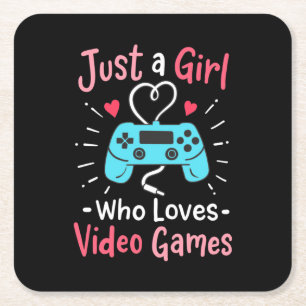 Porta-copo De Papel Quadrado Apenas Uma Menina Que Adora Videos games