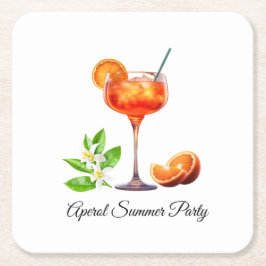 Porta-copo De Papel Quadrado Aperol Summer Party