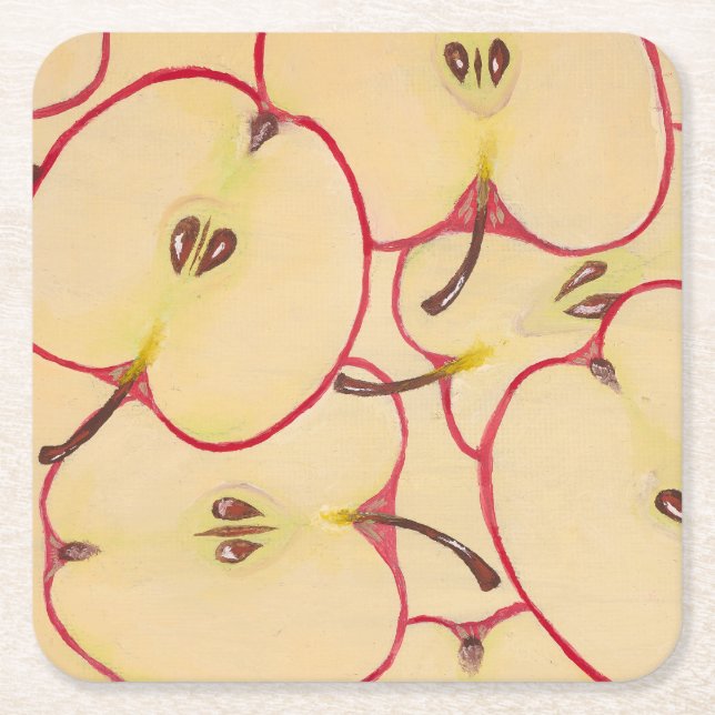 Porta-copo De Papel Quadrado Apple coaster (Frente)