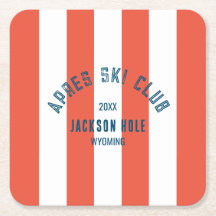 Apres Ski Club Retro Vermelho Cabana Listrado Ski 
