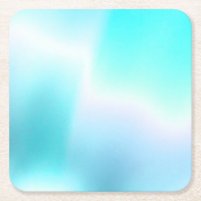 Porta-copo De Papel Quadrado Aqua Lights Paper Coaster (Frente)