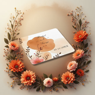Porta-copo De Papel Quadrado Aquarela Chic Autumn