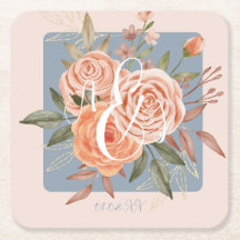 Aquarela Floral Rosas Pêssego Rosa Empoeirado  Dou
