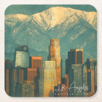 Aquarela Vintage de Los Angeles | Califórnia Retrô