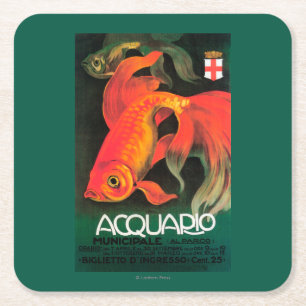 Porta-copo De Papel Quadrado Aquário & poster do promocional do parque