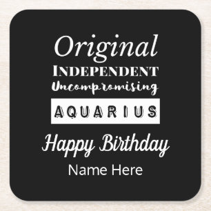 Porta-copo De Papel Quadrado Aquarius Zodíaco Características de Diversão Anive