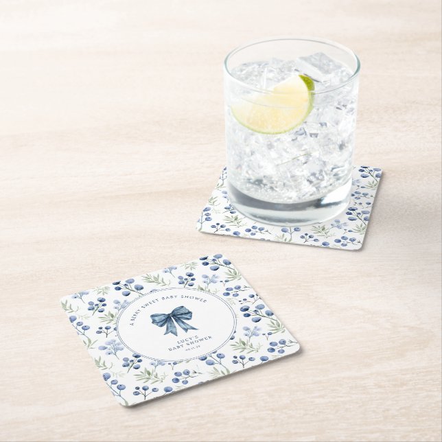 Porta-copo De Papel Quadrado Arco de Amoras Berry Sweet (Insitu)