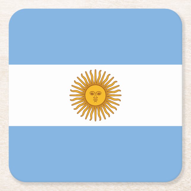 Porta-copo De Papel Quadrado Argentina (Frente)