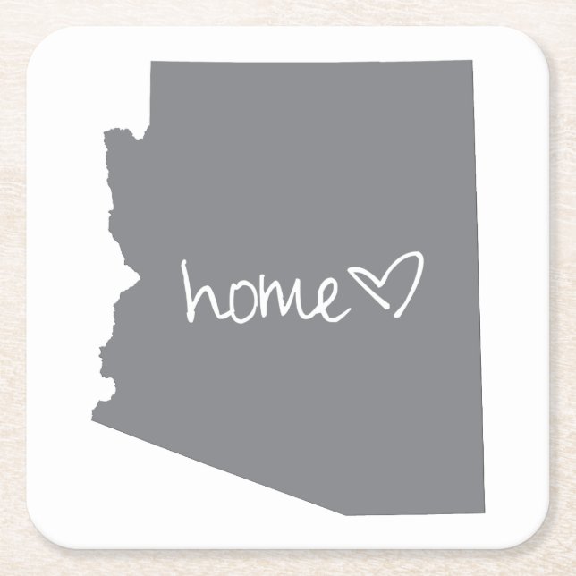 Porta-copo De Papel Quadrado Arizona <3 Home (Frente)
