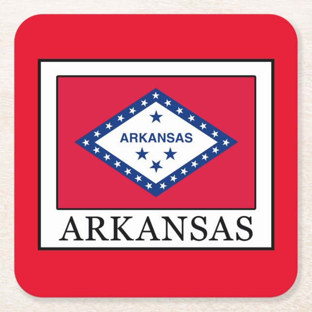 Porta-copo De Papel Quadrado Arkansas (Frente)