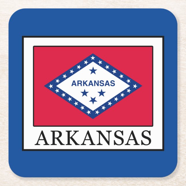 Porta-copo De Papel Quadrado Arkansas (Frente)