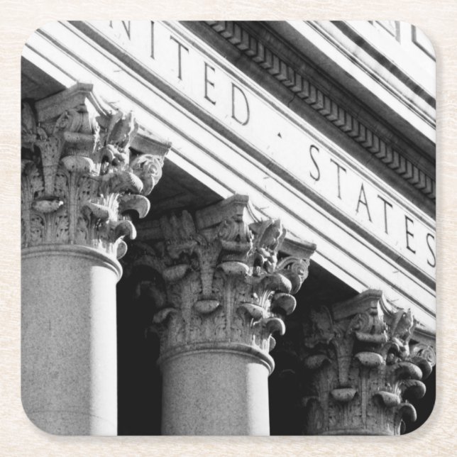 Porta-copo De Papel Quadrado Arquitetura VIII de NYC (Frente)